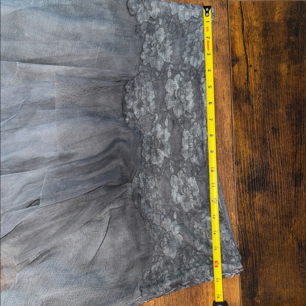 Free People Charcoal Gray Asymmetrical Layered Tulle Skirt - Picture 5 of 5